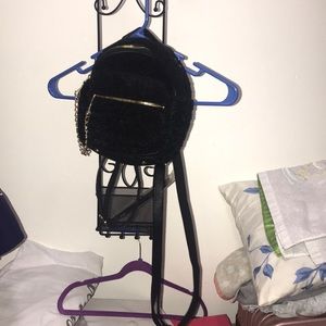 FUZZY BLACK MINI BAG